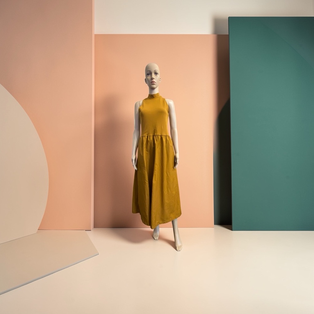 a new day Mustard Midi Dress